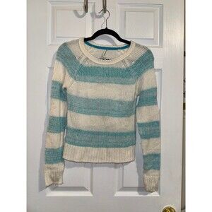 Aeropostale Blue & White Striped Sweater Size S